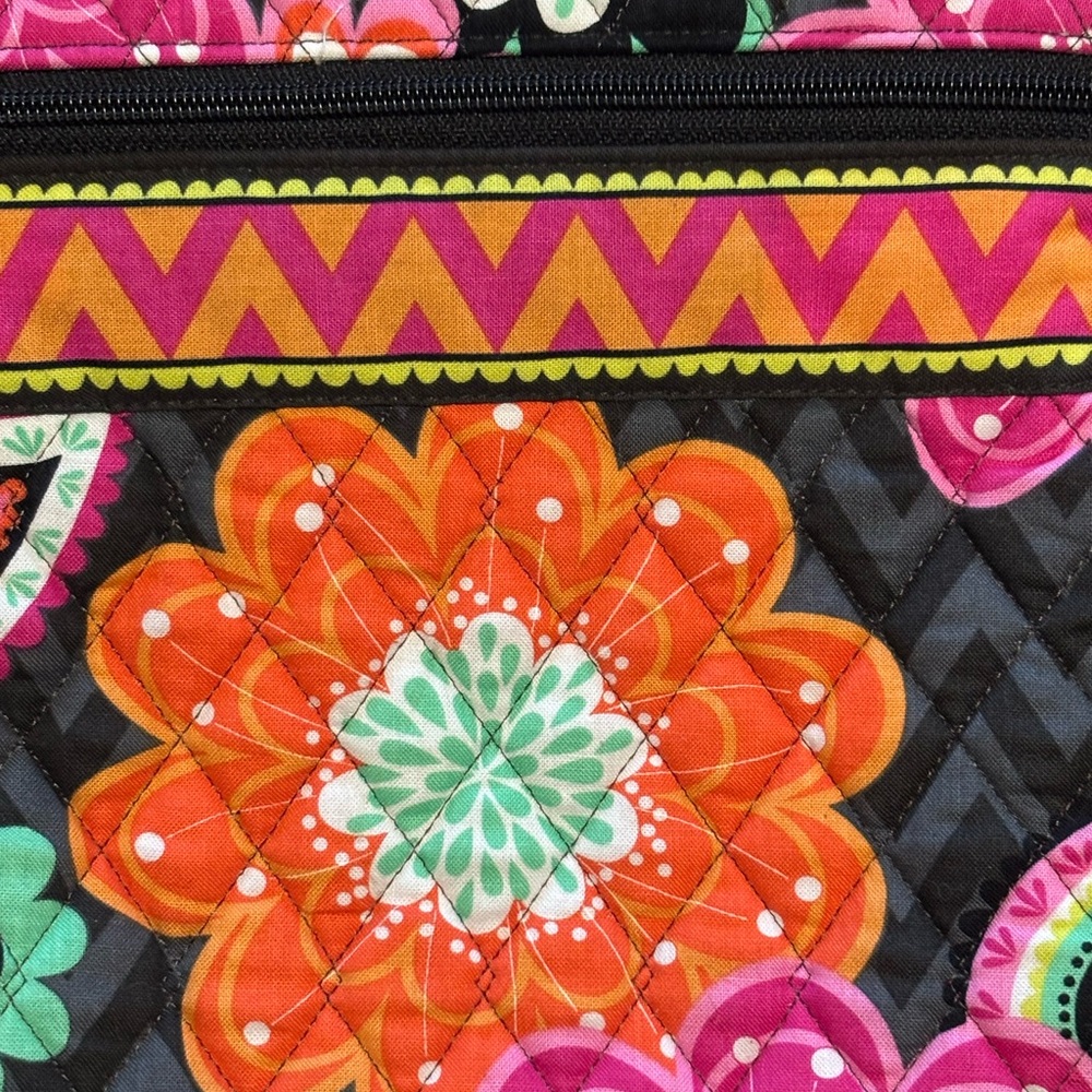 VERA BRADLEY Purse Cross Body Hipster Petite Double Zip Bag Ziggy Zinni - Picture 4 of 6